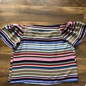 Off the Shoulder Multicolored Top